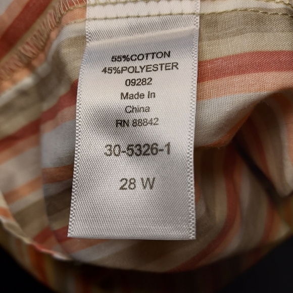 NWOT striped button-down blouse from Roaman's, women's size 28W - Picture 6 of 7
